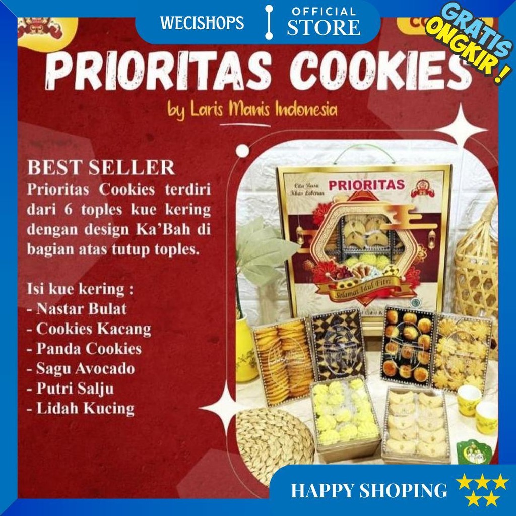 

Laris Manis Prioritas - Kuker Favorite - Favorite Cookies - Parcel Kue Kering - Bingkisan Idul Fitri D Promo 10.10