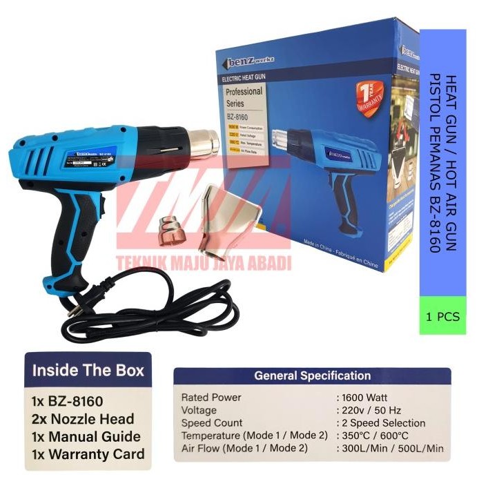 HOT GUN BENZ Heat Gun Hot Gun Pistol Pemanas BZ-8160