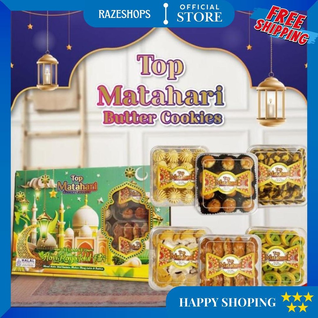 

Kue Kering Top Matahari Premium/ Paket Lebaran Isi 6 Toples/Lengkap Dengan Bubble/Paket Ekonomis. D Promo Puncak