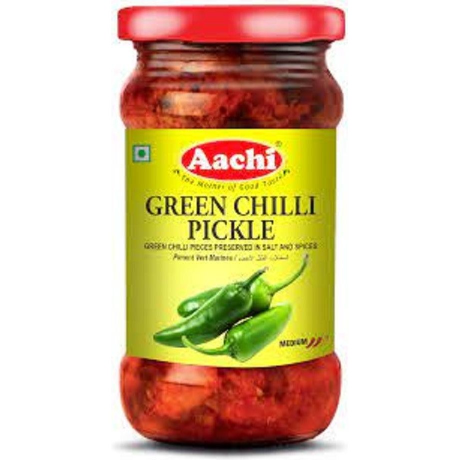 

$$$$] GREEN CHILLI PICKLE AACHI 300G / Pasta Cabe Hijau / Acar India