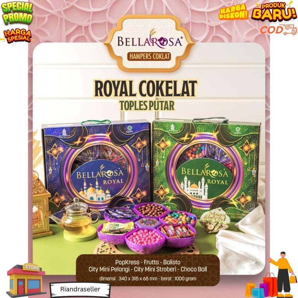 

Parsel Ramadhan Paket Royal Coklat Toples Putar Kue Kering Bellarosa D Cod