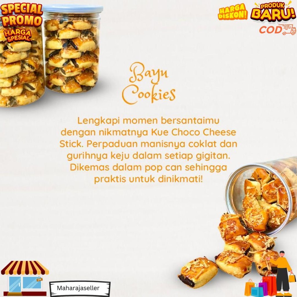 

Kue Kering Choco Cheese Stik - Kue Coklat Keju Cemilan Enak Kue Lebaran Pop Can Homemade By Bayu Cookies D Promo Puncak