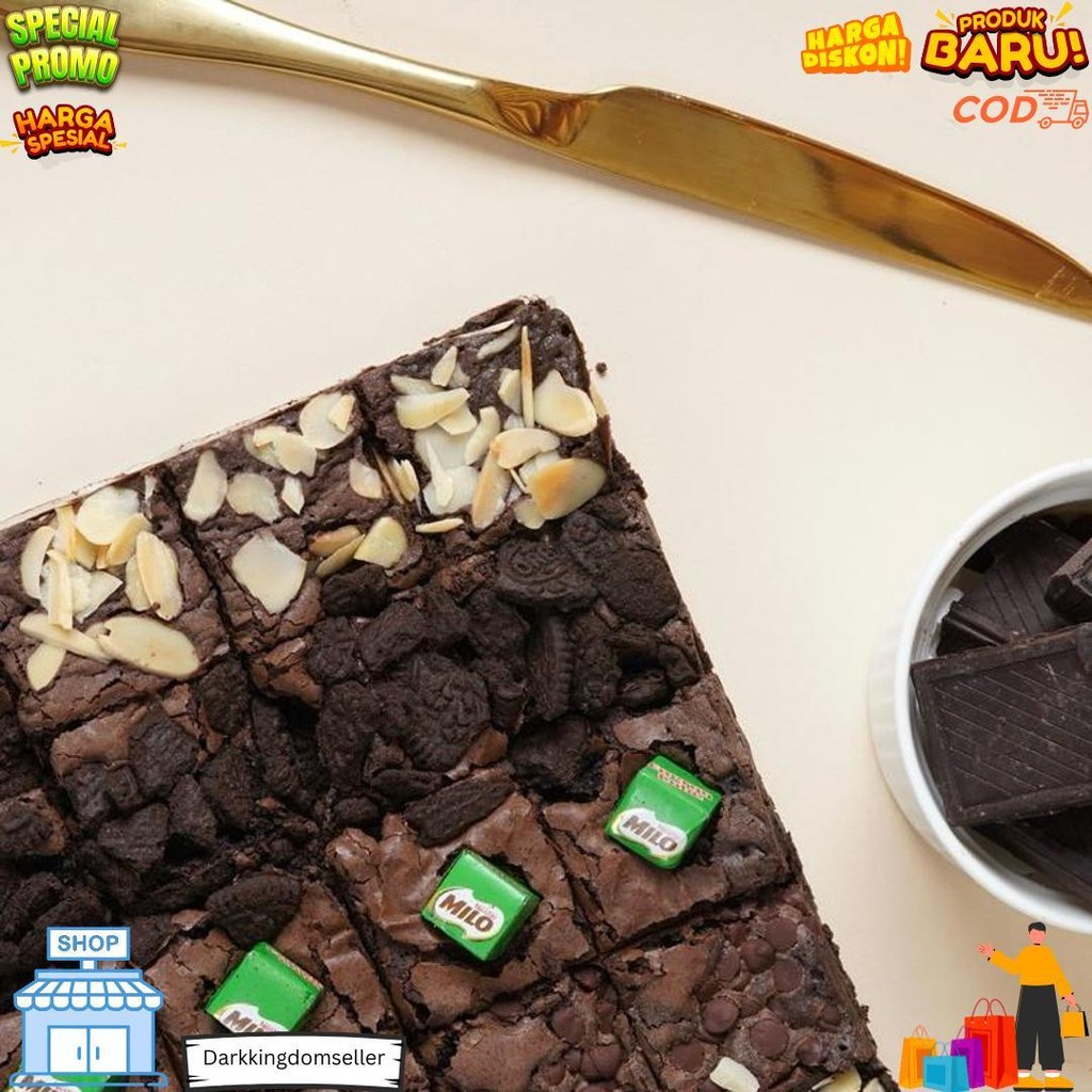 

Dynamite Mix Fudgy Brownies / Brownies Panggang Sekat 25Bites / Brownies / Fudge Brownies By Gustarbrownies D Terlaris