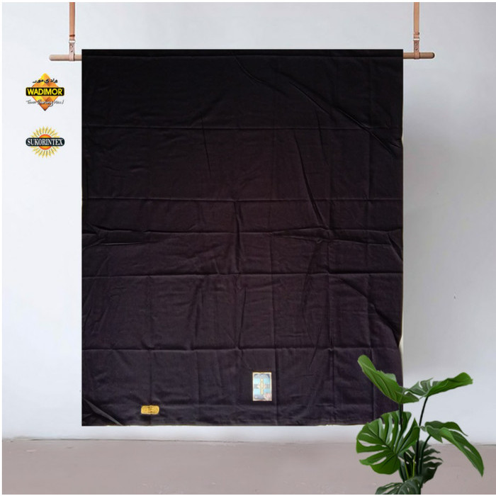 WADIMOR Kain Sarung Tenun Polos Warna HITAM atau PUTIH BEST QUALITY