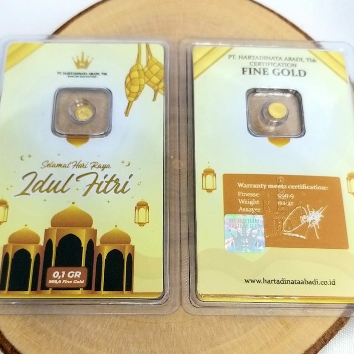 New LM MINI HARTADINATA 0.1 GR / GIFT SERIES HRTA / IDUL FITRI GOLD Lebaran