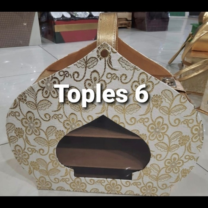 

New! Box kue kering lebaran parcel idul fitri hampers bagus murah emas - L dengan isi Lebaran