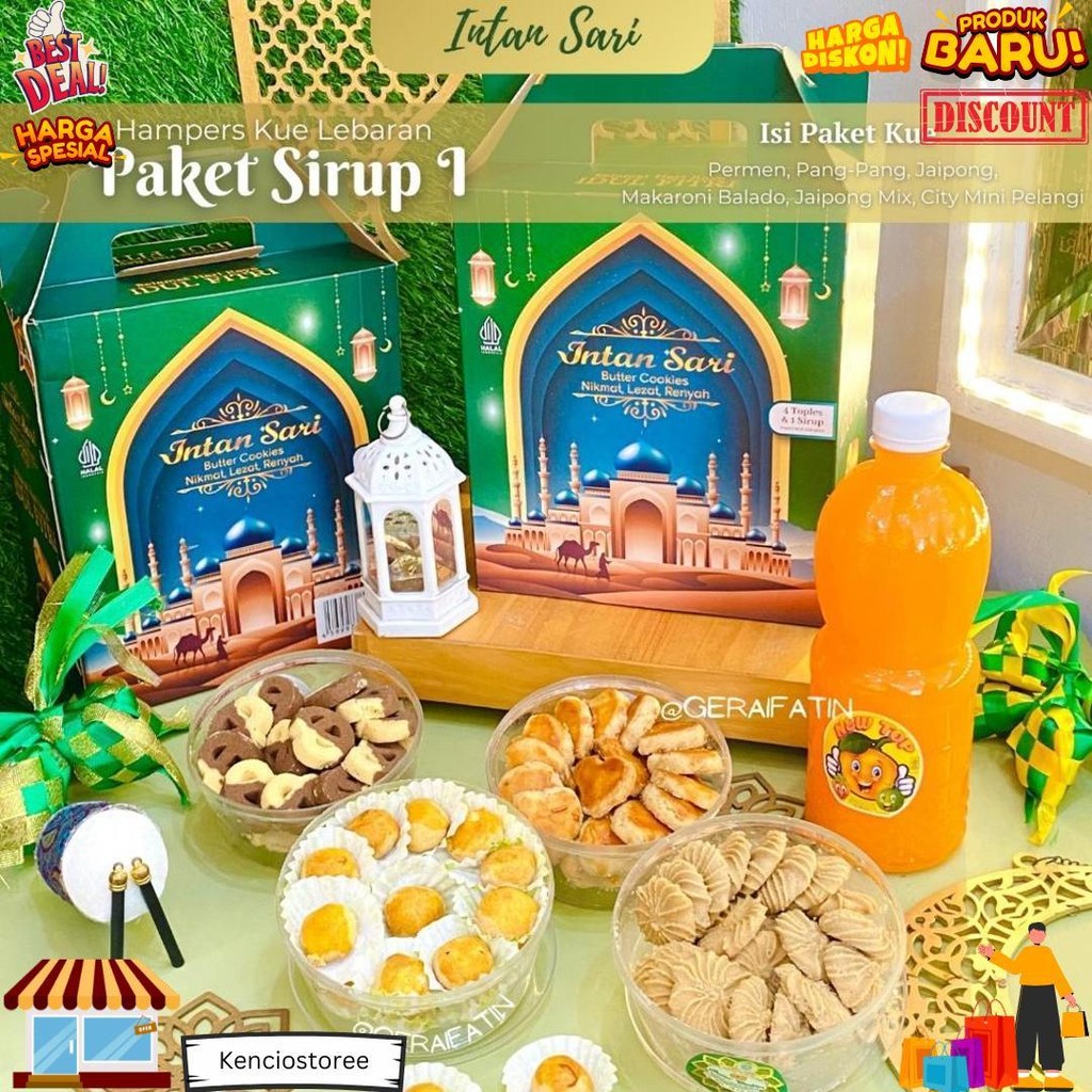 

Paket Kue Kering Intan Sari Paket Sirup Satu Isi Kue Kering 4 Toples Produksi 2025 D Termurah