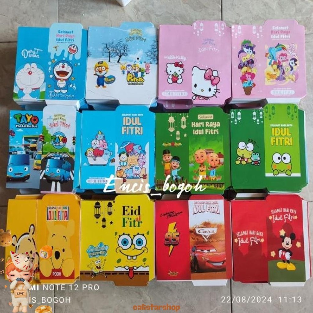 

1000 Lembar Amplop Lebaran Tema Karakter Uk Jumbo/ Panjang Sale