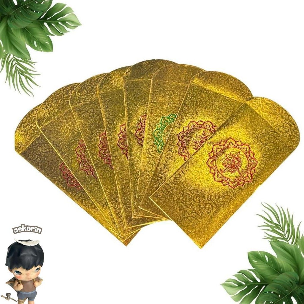 

(10 Lembar) Amplop Sultan Mengkilat Gold Isi 10 Lembar Panjang Besar Untuk Angpao Lebaran Hari Raya Idul Fitri Diskon