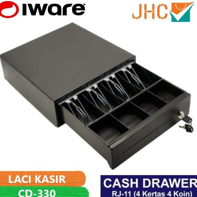 

BEBAS ONGKIR - IWARE LACI KASIR CD330 CASH DRAWER CD-330 CD330 RJ11 LACI UANG (37x33)