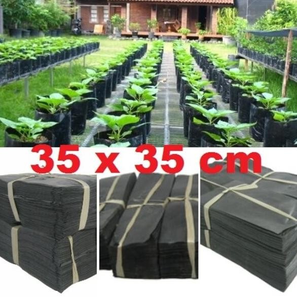 PREMIUM Polybag 35x35cm Polibag Plastik Besar Polibek Semai Tanaman Buah