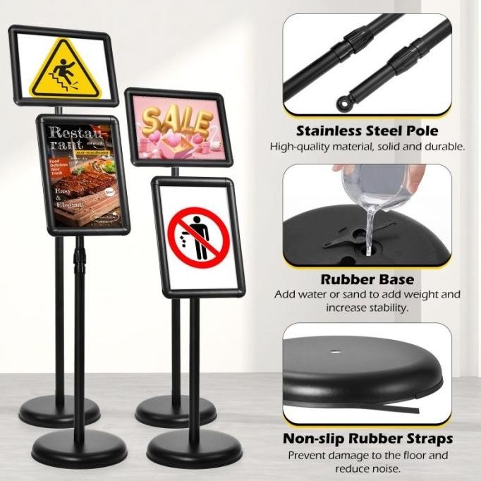 

Stand Display Poster Stand Adjustable Menu Frame Sign Holder Display A3 KS