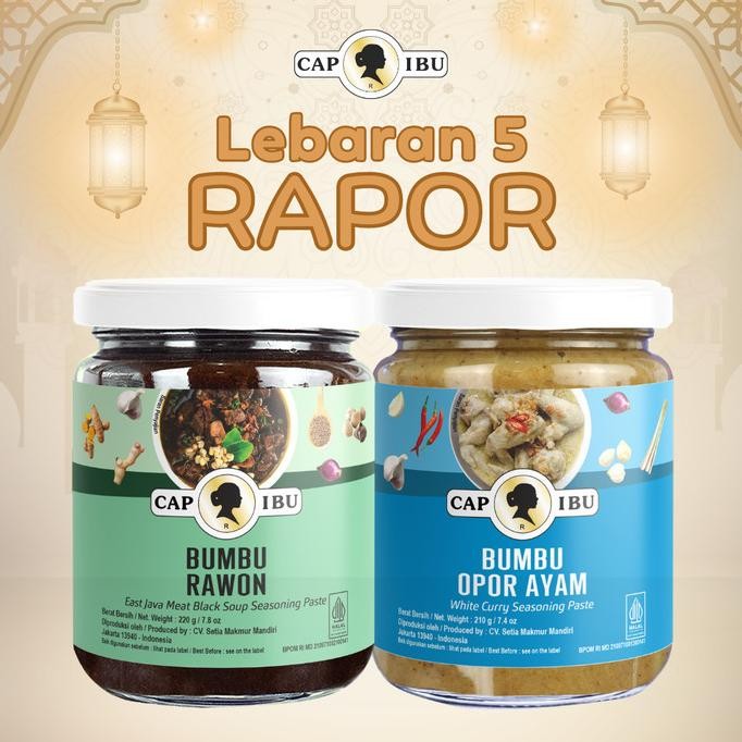 

CAP IBU Bumbu Combo Lebaran 5 (RaPor) Rawon dan Opor LSA
