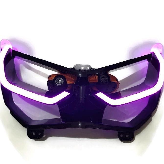 Lampu Alis LED RGB Nmax New 2020 2021 2022 Ganti Modul Dengan Magnet Motorcycle alis nmax new  depan