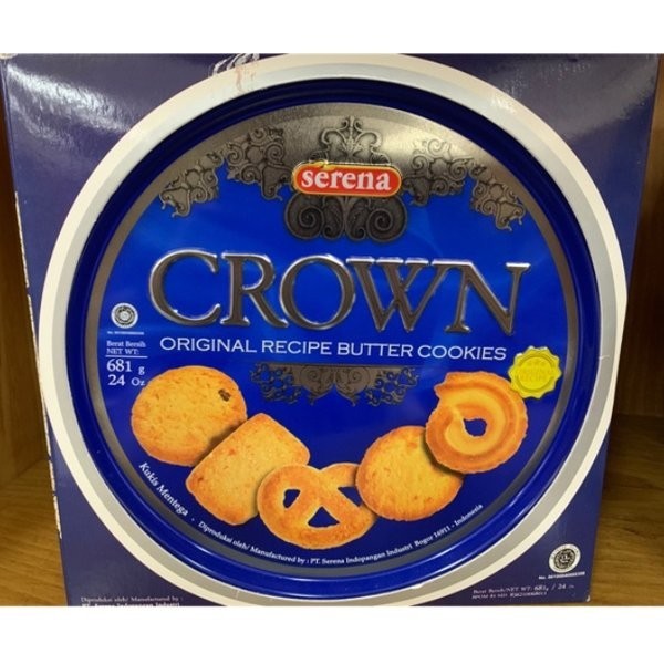 

Serena Crown Original Recipe Butter Cookies Kemasan Kaleng 681 gram