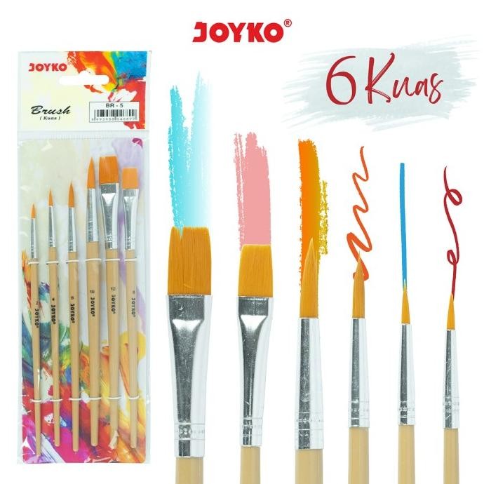 

Joyko Brush Set Acrylic / Kuas Lukis Joyko Cat Akrilik Air SET BR-5