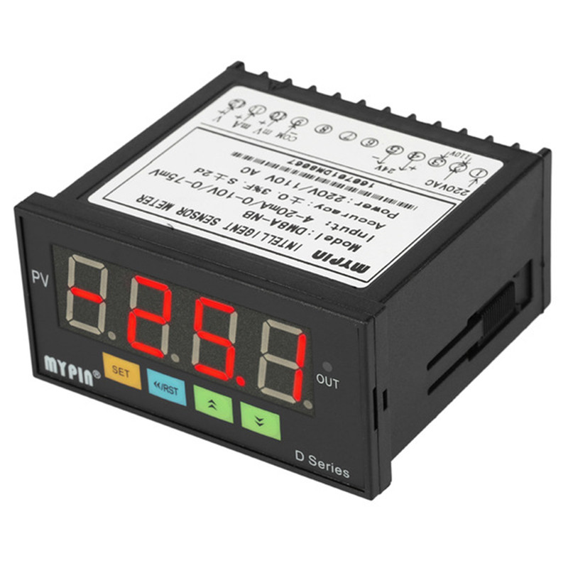 GC mypin Digital Sensor Meter Multi-Functional Intelligent Led Display 0-75Mv/4-20Ma/0-10V Input