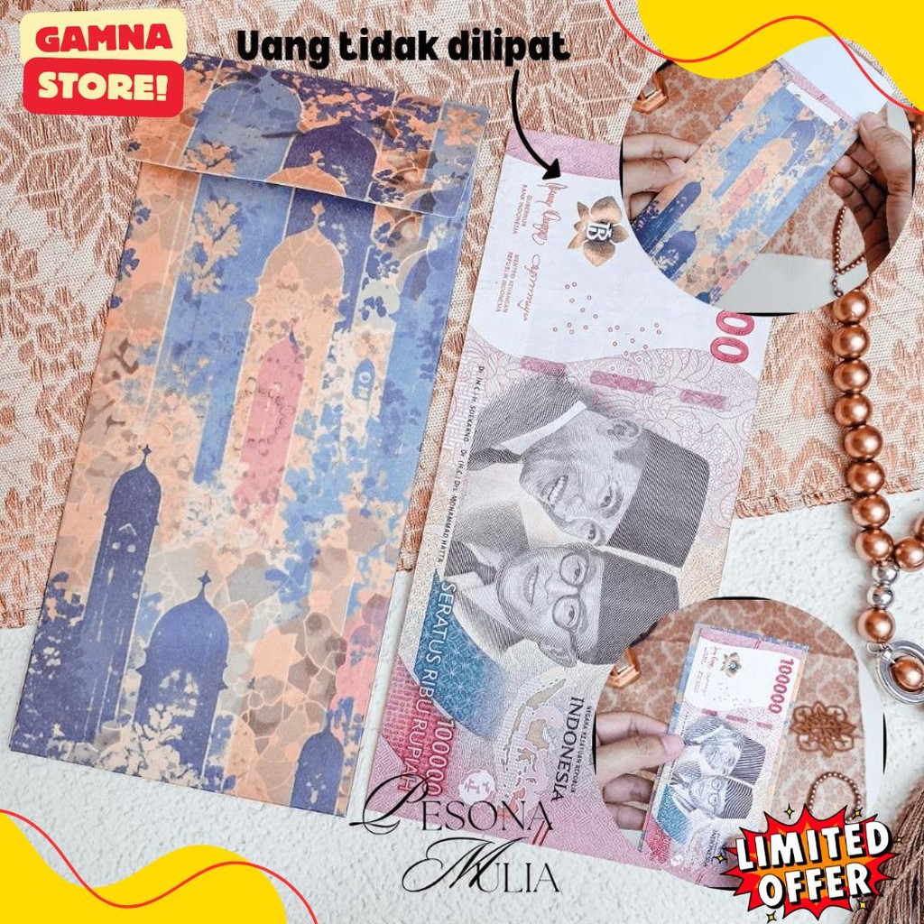 

[Limited] Exclusive Amplop Lebaran Super Mewah Platinum 10 Lembar Emboss Premium Angpau Thr Diskon Setengah Harga