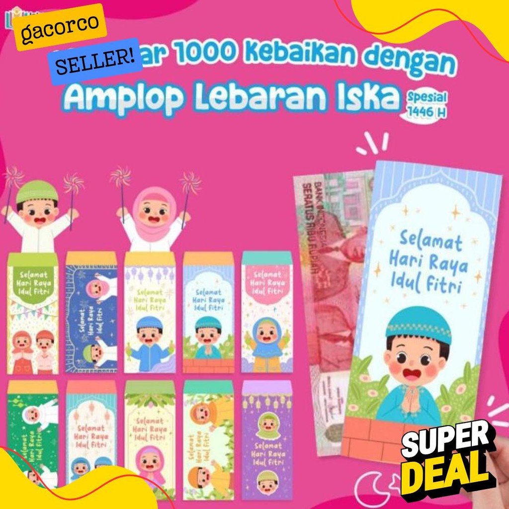 

Ready Amplop Lebaran Edisi 2025 1 Paket Isi 50 Pcs Iska Media Utama - Amplop Lebaran Lucu - Amplop Lebaran Murah - Desain Unik - Uang Diskon Setengah Harga