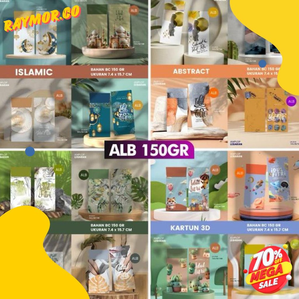 

Amplop Lebaran Murah (Isi 100Pcs) | Bahan Aster 150Gr | Isi 4 Desain (Sesuai Tema) | Grosir Amplop Terlaris! Produk Ini Banyak Dicari