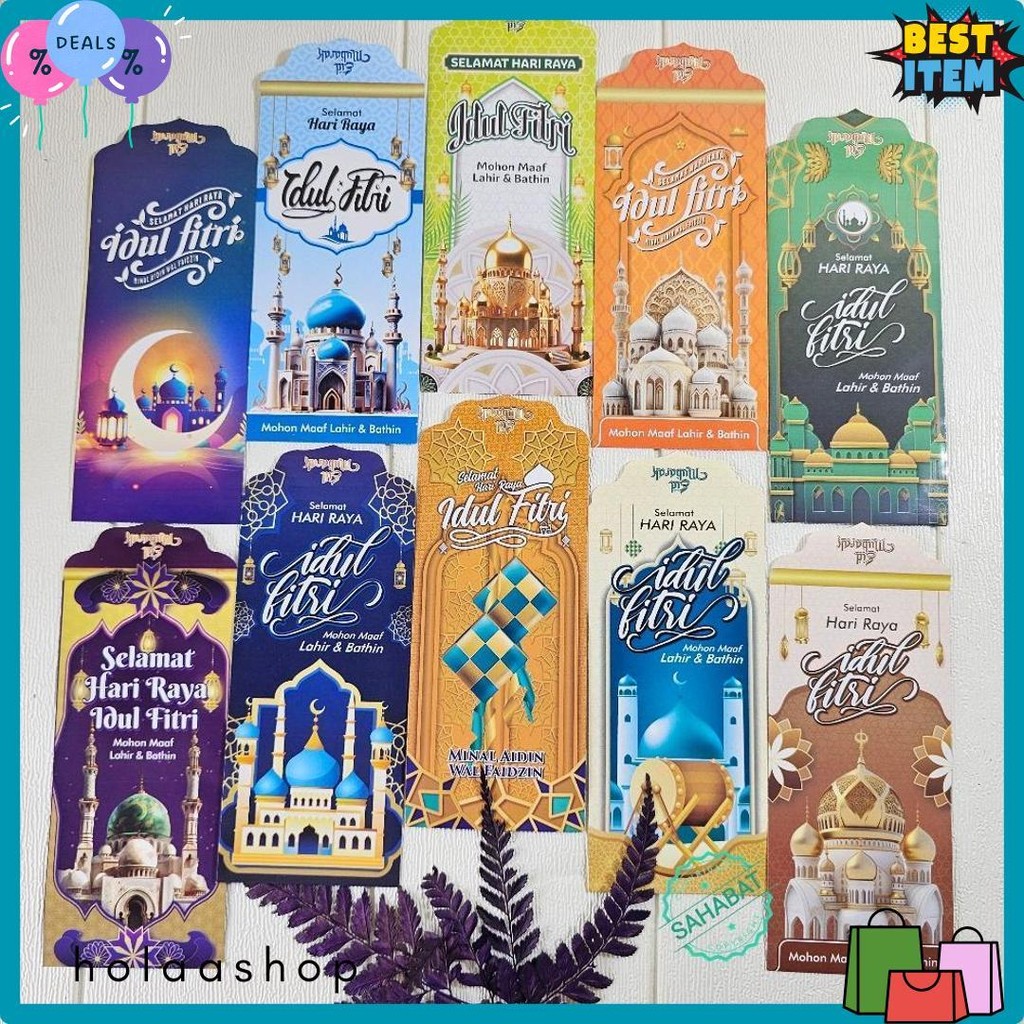 

100 Pcs Amplop Lebaran Idul Fitri Motif Masjid Ukuran Besar / Amplop Masjid Terbaru 2025 Diskon Setengah Harga