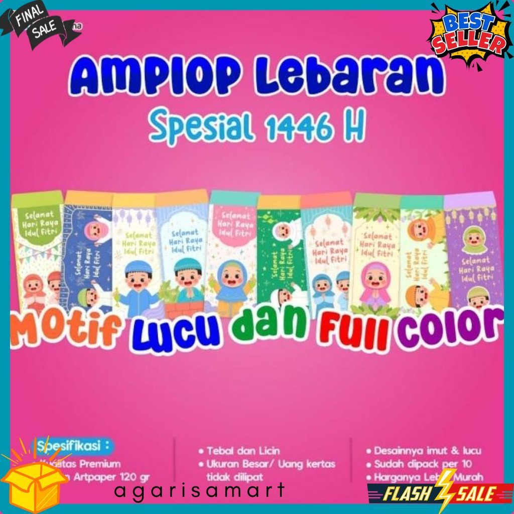 

Ready Amplop Lebaran Edisi 2025 1 Paket Isi 50 Pcs Iska Media Utama - Amplop Lebaran Lucu - Amplop Lebaran Murah - Desain Unik - Uang Diskon Setengah Harga