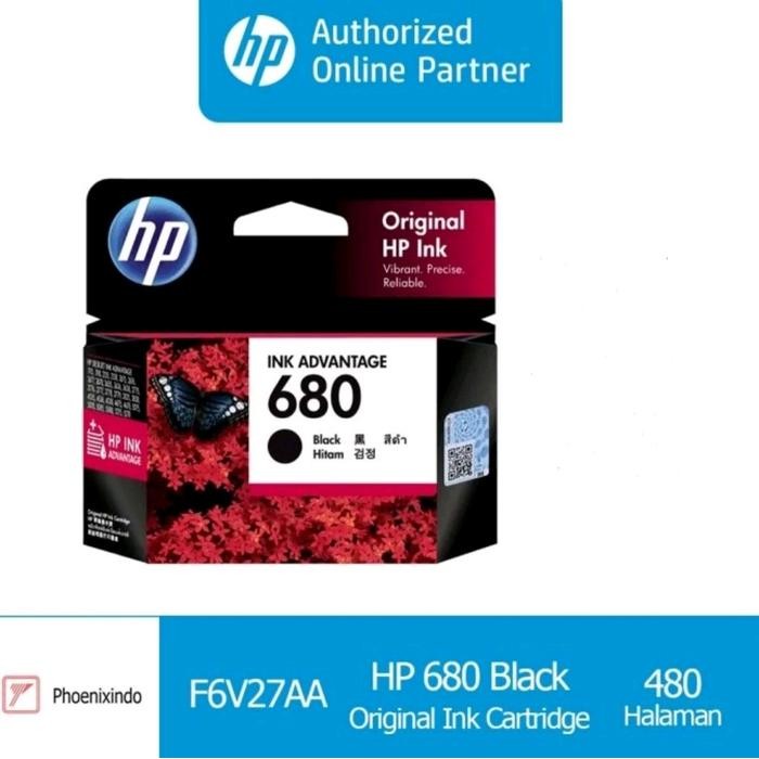 NEW Tinta HP680 Black HP 680 680B HP680Black HP680B Hitam Original Ink Advantage Cartridge