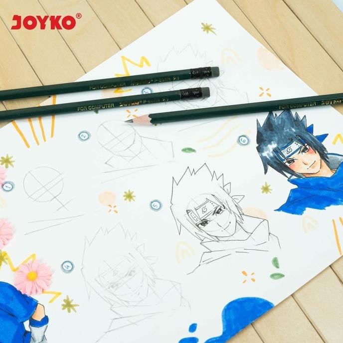 

JOYKO PENCIL 2B PENSIL KAYU + PENGHAPUS JOYKO UJIAN P-88ER [12PCS]