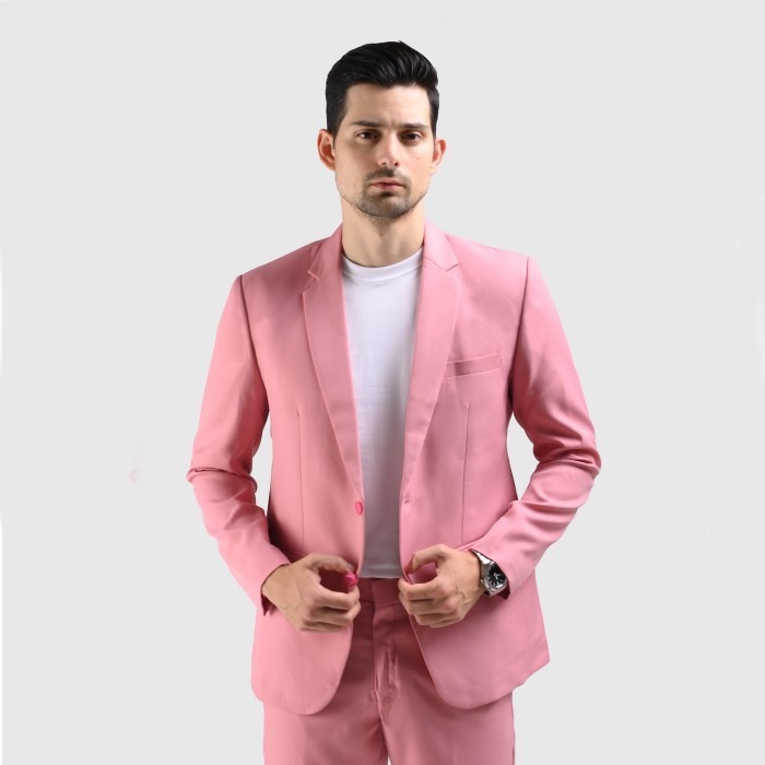 Mubeng Elegant Jas Slimfit Soft Pink