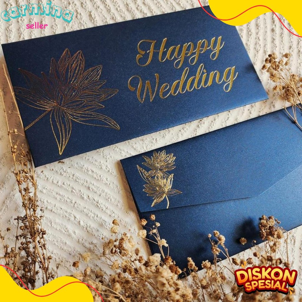 

Amplop Uang Horizontal Besar 9.5X18.5Cm Happy Wedding Congratulations / Angpao Selamat Bahan Fancy Jasmine / Angpau Wedding / Angpau Congratulations (Isi 10 Pcs) Diskon