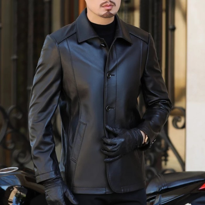 jaket kulit blazer pria 100% original jaket kulit asli domba Garut jas