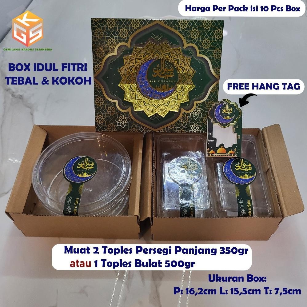 

10pcs Box Idul Fitri | ukuran 2 Toples 350gr | ukuran 1 Toples 500gr | Box Lebaran | Dus Idul Fitri