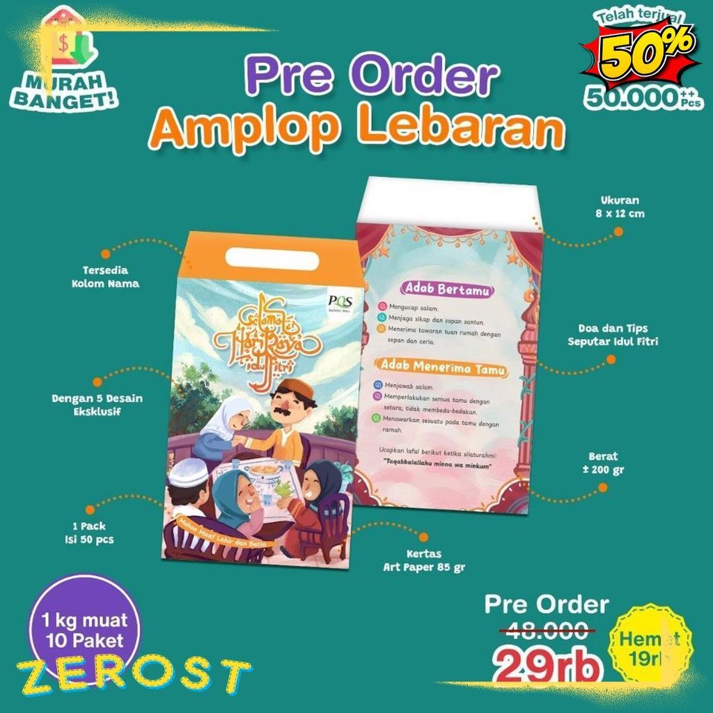 

Amplop Lebaran 2025 - Isi 50Pcs [Pustaka Hulwah] Diskon