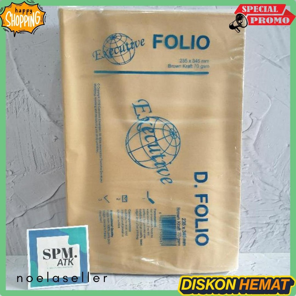 

( 100 Pcs ) Amplop Coklat Folio Executive Khusus Instant/Sameday Diskon Setengah Harga