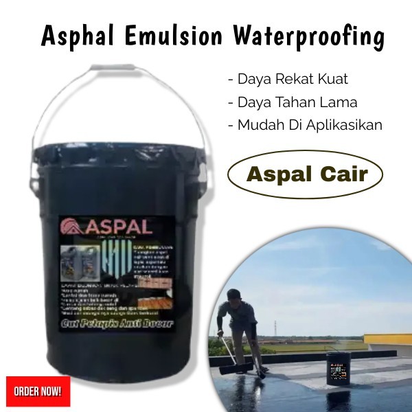 Aspal Cair Cat Waterproof Anti Bocor Atap Rumah Genteng Dak 5KG