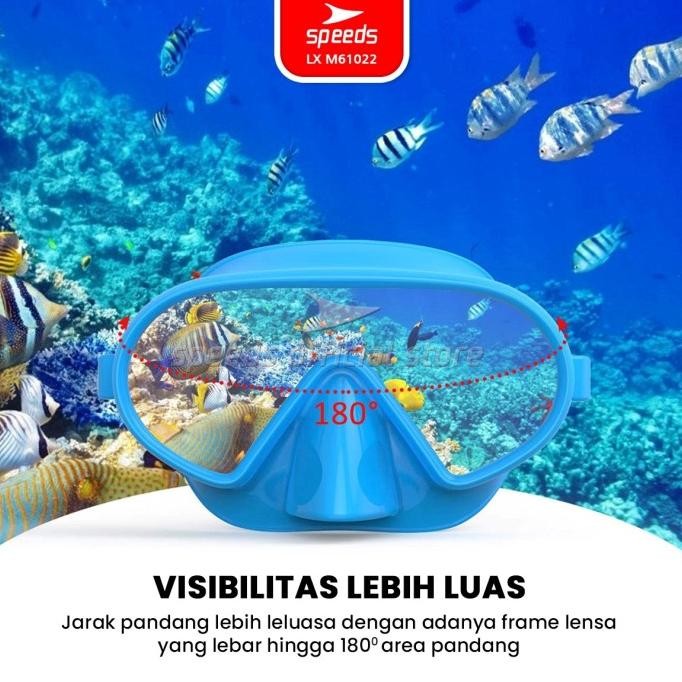 SPEEDS Snorkel Mask Kacamata Selam Dewasa Peralatan Menyelam M61022