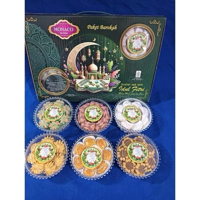 

Terbatas MONACO PAKET KUE LEBARAN 6 toples/Bingkisan Idul Fitri/Hampers Lebaran - MONACO BAROKAH Lebaran!