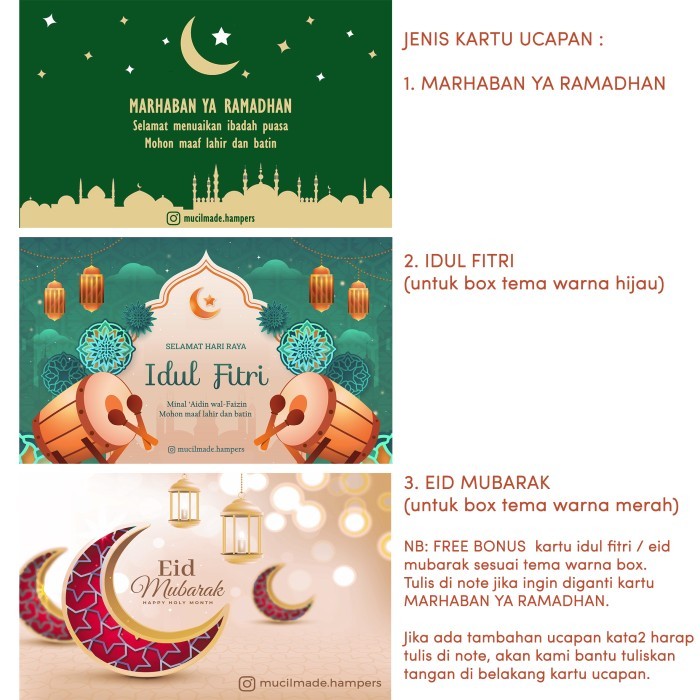 

PARSEL RAMADAN HAMPERS IDUL FITRI HADIAH LEBARAN EID MUBARAK GIFT SET