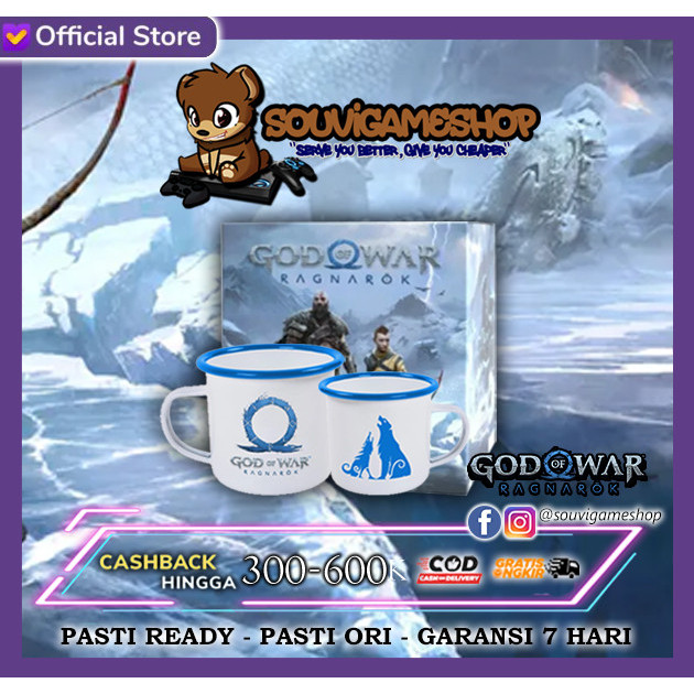 HOT SALE God Of War Ragnarok Enamel Mug / Hadiah Official God of War