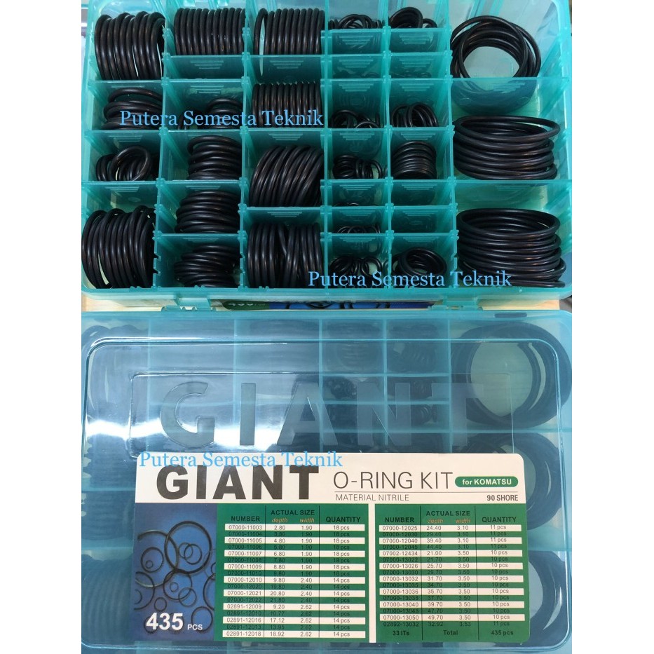 GIANT for Komatsu Seals Nitrile O-Ring Service Kit Box oring set