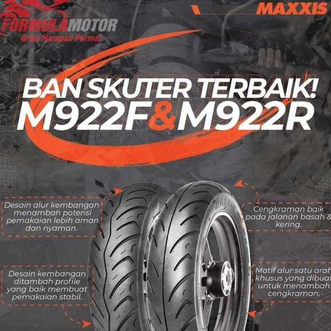 110/90-12 Maxxis M922R Tubeless - Ban Belakang Scoopy/Freego Ring 12