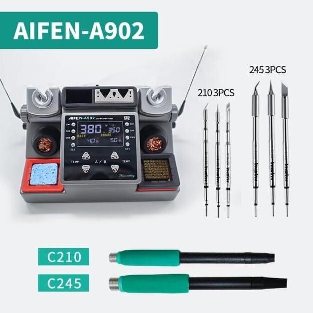 Solder Station AIFEN A902 C210 + C245 Double Gagang Original