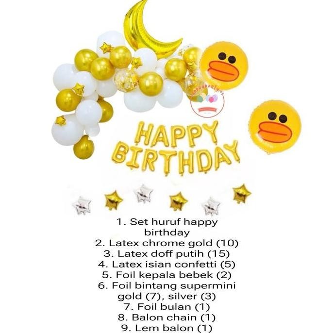 Terlaris Paket Balon Dekorasi Ulang Tahun Bebek Ready Stok