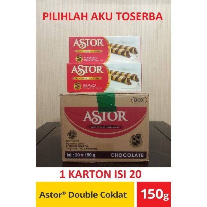 

ASTOR COKLAT 150 GR / ASTOR WAFERSTICK COKLAT 150 GR (1 KARTON ISI 20)