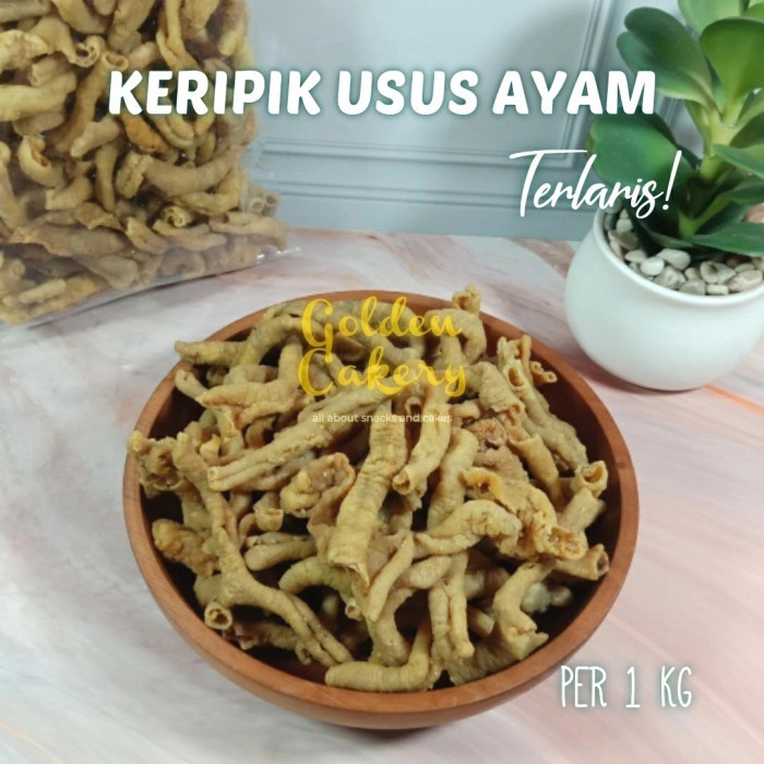 

KERIPIK/KRIPIK USUS AYAM GORENG KRIUK RENYAH GURIH TERLARIS 1KG