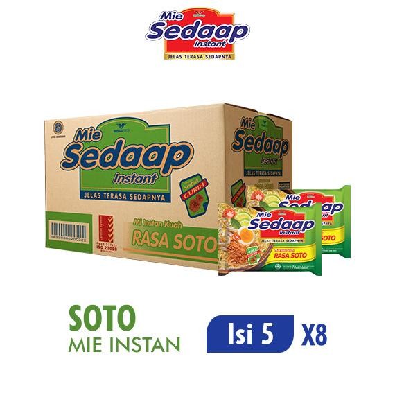 

Sedaap Mie Instan Soto 75 gr (Isi 40 pcs)