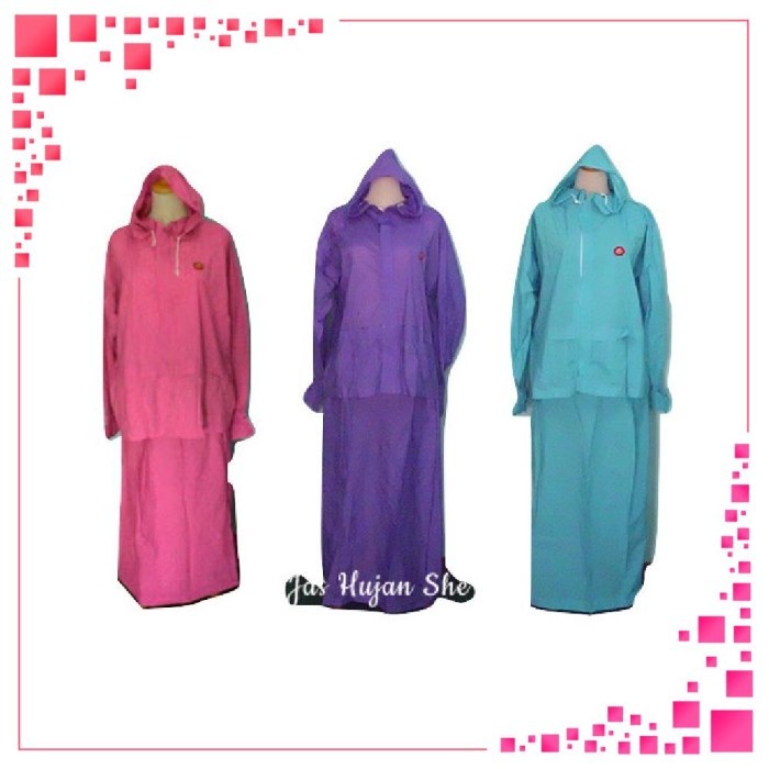 PROMO JAS HUJAN JUMBO JAS HUJAN STELAN / SETELAN ROK PEREMPUAN WANITA MUSLIM MDU510