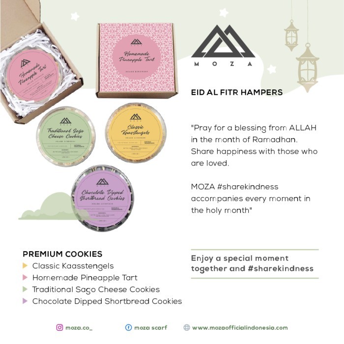 

HAMPERS EID AL FITR MOZA - CHOCOLATE DIPPED SHORTBREAD COOKIES