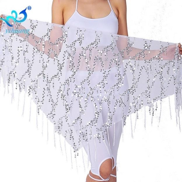 SELENDANG HIP SCARF SABUK BELLY DANCE PAYET TULLE RUMBAI TARI KOSTUM GVS