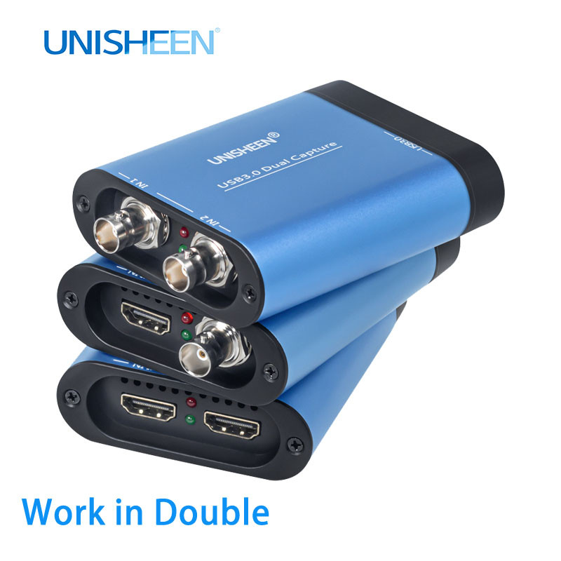 SALE UNISHEEN DUAL SDI HDMI FPGA Grabber Dongle Game Streaming Equipment Live Broadcast 1080P VIDEO 
